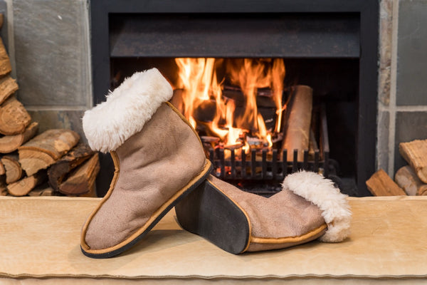 Oskava Fugglys Full Sheepskin High Boots – Tan