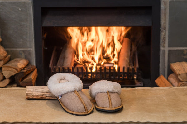 Oskava Sheepskin Slip-Ons Deluxe – Tan