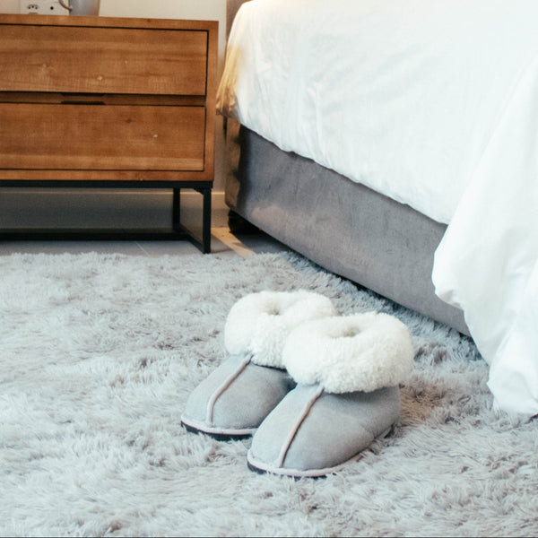 Oskava Sheepskin Booties – Grey