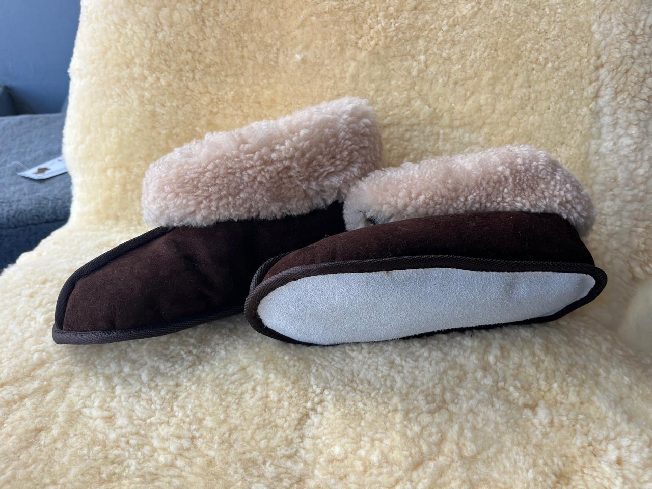 Oskava Sheepskin Slippers (Soft Sole) - Brown