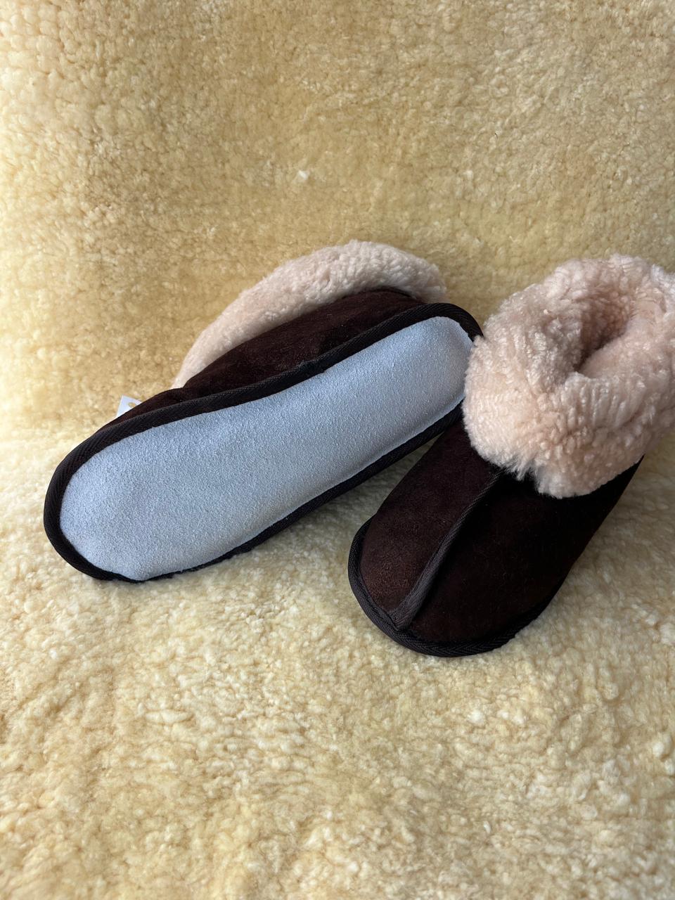Oskava Sheepskin Slippers (Soft Sole) - Brown